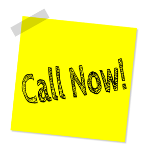 Call Now sticky note